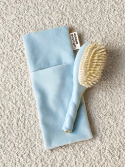 La Bonne Brosse Our Pouches|Our Baby Hair Brushes*‘Baby Hair Brush’ Pouch Light Blue