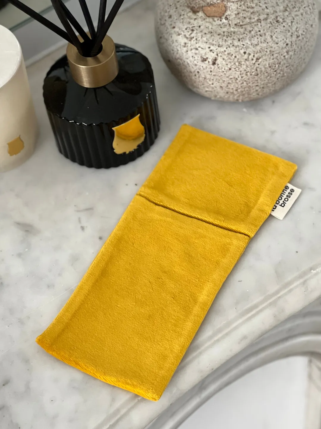 La Bonne Brosse Our Pouches*‘Large Hair Brush’ Pouch Saffron Yellow