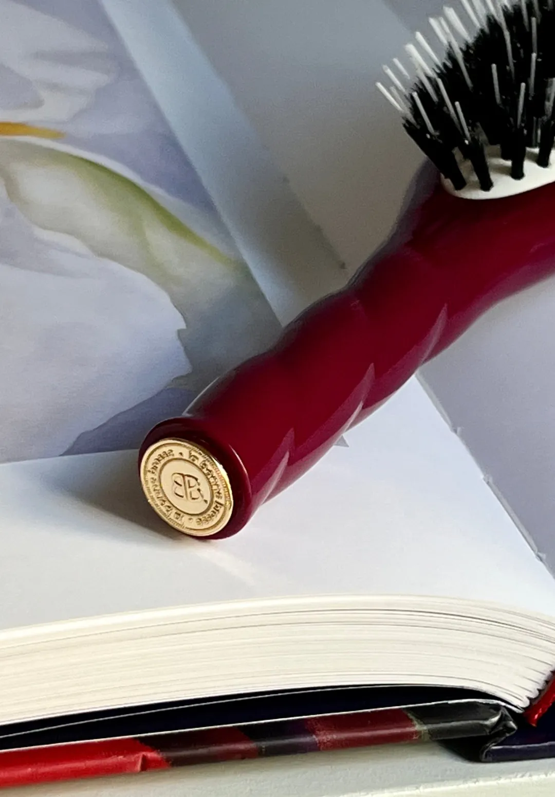 La Bonne Brosse Our Hair Brushes|Our Small Brushes*N.02 The Small Care & Detangling Hair Brush THE ESSENTIAL Cherry Red