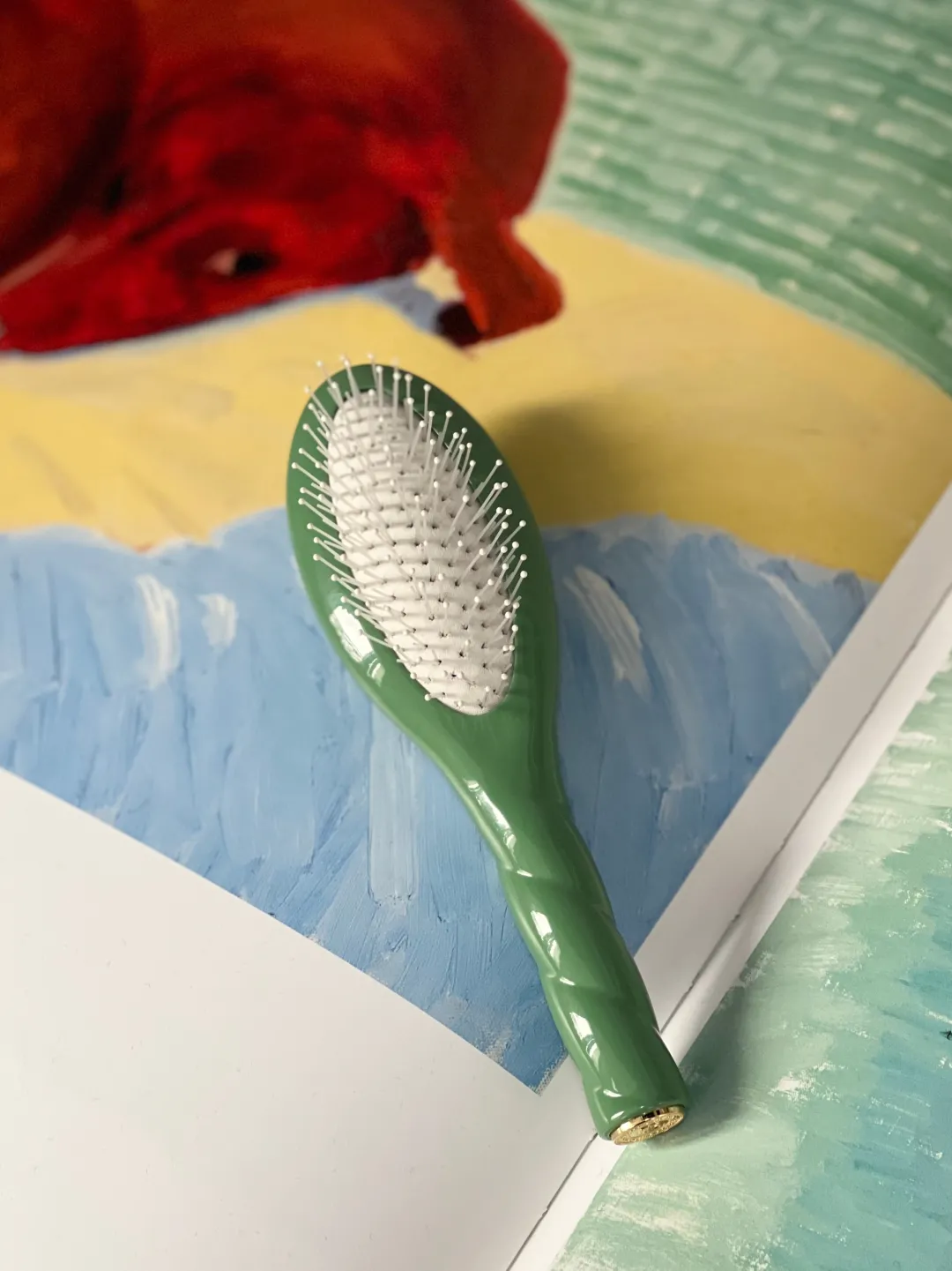La Bonne Brosse Our Hair Brushes|Our Small Brushes*N.04 The Small Massaging Detangling Hair Brush THE MIRACLE Almond Green