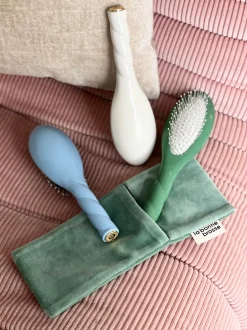 La Bonne Brosse Our Pouches*‘Small Hair Brush’ Pouch Green