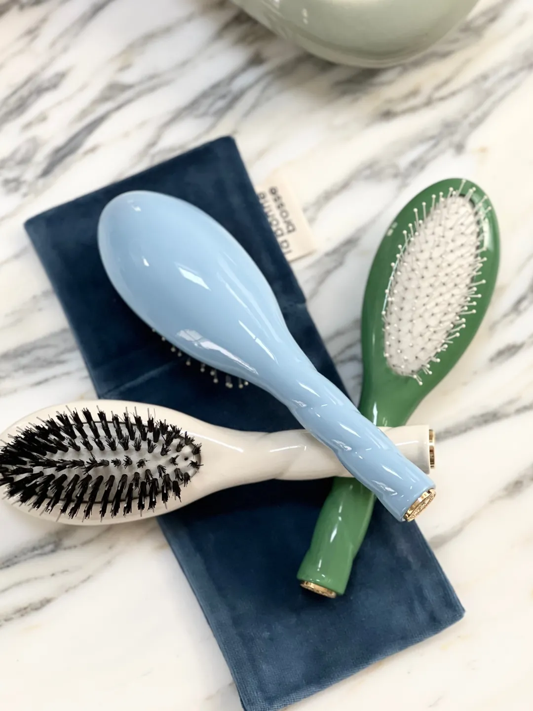 La Bonne Brosse Our Pouches*‘Small Hair Brush’ Pouch Light Blue