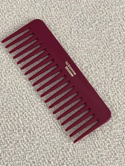 La Bonne Brosse Our Round Styling Hair Brushes|Our Detangling Combs*The Large Detangling Comb in Acetate Cherry Red