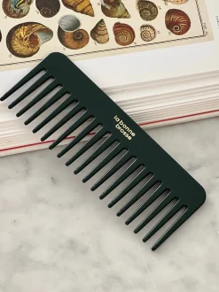 La Bonne Brosse Our Round Styling Hair Brushes|Our Detangling Combs*The Large Detangling Comb in Acetate Emerald Green